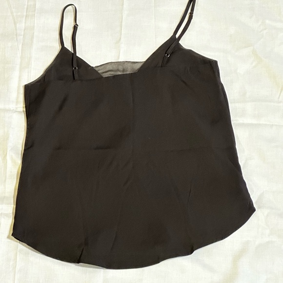 🎉HP🎉 *EUC* RARE Black Silky Camisole w Sheer Insert | Banana Republic | Sz 2P - Picture 6 of 11